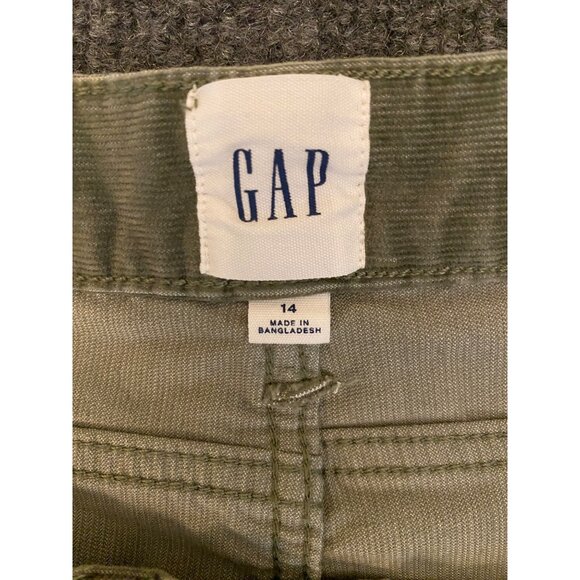 GAP 3.5"‎ Corduroy Shorts Women 14 Moss Soft Stretch Casual Outdoor Raw Edge Hem - Picture 4 of 12